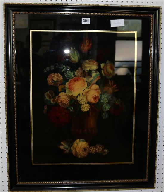 Still life picture on glass